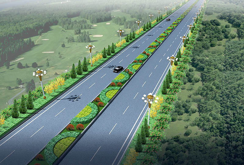 =魏县定魏公路邯大高速跨线桥至金龟湖段绿化